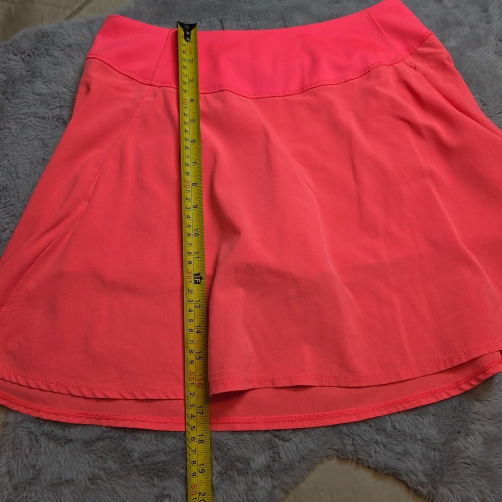 Puma Golf Skort Solid Neon Coral Pink Athletic Tennis Skirt Size Large 595853-22 - Picture 2 of 7